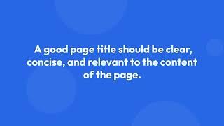 What is a Website Page Title Tag?