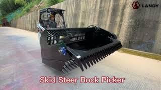 Skid Steer Rock Picker Extreme Duty Screening Bucket Attachments for Sorting Soil