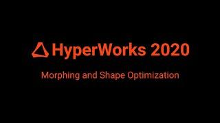 HyperWorks2020 - Morphing and Shape Optimization