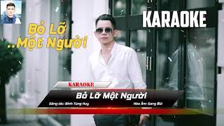 Karaoke - Bỏ Lỡ Một Người - cover beat Lê Bảo Bình - Kim Ji Đông - Tone Nam dễ hát nhất Youtube