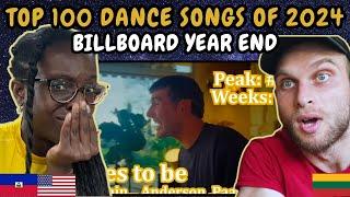 REACTION TO Top 100 Dance/Electronic Songs of 2024 - Billboard Year End | FIRST TIME WATCHING