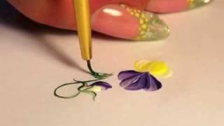 micropittura Oksana Bilous : TUTORIAL NAIL DESIGN - Violette