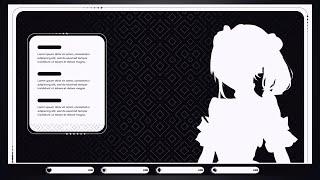 Black and White Tesselate Vtuber Stream Pack Chatting Overlay