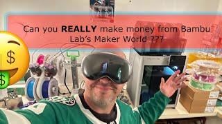 How to get FREE stuff from Bambu Lab Maker World and make money - Shot in AR with Apple Vision Pro