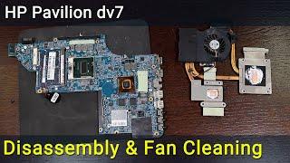 HP Pavilion dv7 Disassembly, Fan Cleaning and Thermal Paste Replacement