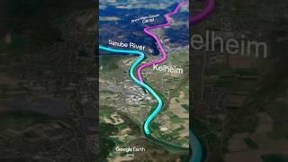 Rhine-Main-Danube Canal on Google Earth #europe #map #geograp #europegeography #history #geoglyphs