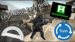 CSGO 180 degree turn script AHK.