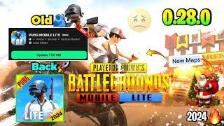 Pubg Lite New 0.28.0 Old Back Update 2024 | Pubg Mobile Lite 0.28.0 Christmas Update 2024 