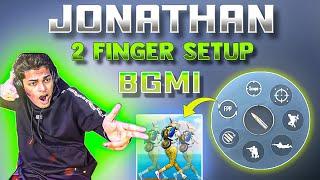 JONATHAN 2 FINGER CONTROL SETUP IN BGMI | BGMI Perfect 2 Finger Setup Guide In Hindi