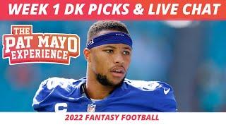 2022 NFL Week 1 DraftKings Picks, Ownership, Live Chat - Daily Fantasy Football Picks