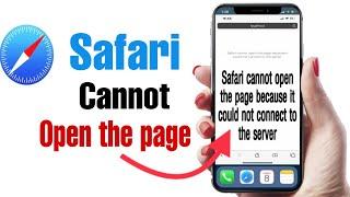 safari cannot open the page because it could not connect to the sever (Fixed)
