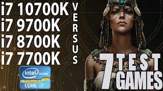 Test Core i7 7700K vs 8700K vs 9700K vs 10700K in games