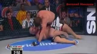 Русский ЗВЕРЮГА сломал ОГРОМНОГО толстого американца!!!!Vitaly Minakov vs Ryan Martinez