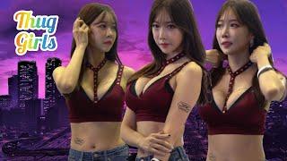 뜨거운 섹시한 모델 자동 살롱 레이싱 모델 | Hot sexy Model Auto Salon Racing Model | Korean Thug Girls Show | Asmr