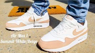 Air Max 1 Summit White/Beige Unboxing & On Feet