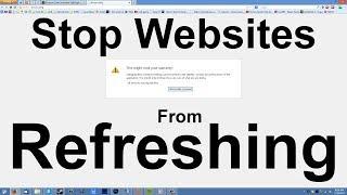 How to Stop Websites from Refreshing (Firefox)