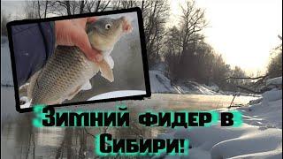 Зимний фидер в Сибири! Рыбалка на фидер. Feeder fishing in Siberia.