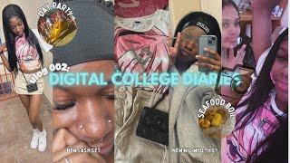 VLG: digital college diaries ep:002 | wig install , doing my lashes, day party, hanging with my bsf