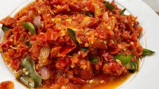 LANGSUNG AJA BIKIN, SAMBEL MERAH RUMAH MAKAN PADANG. ASLI DARI KOKI NYA