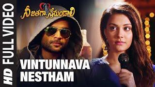 Full Video: Vintunnava Nestham | Telugu Nee Jathaga Nenundaali Film |Sachin J, Nazia H| Ankit Tiwari