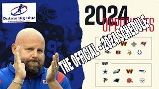 The New York Giants Official 2024 Schedule! How does it look?