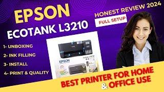 Epson ecotank L3210 Printer unboxing | Epson L3210 installation Full Setup | Best printer 2024