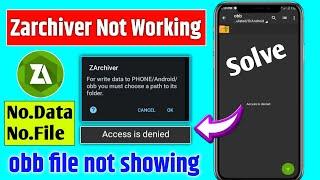 zarchiver obb file not showing | zarchiver access is denied problem | zarchiver not working |