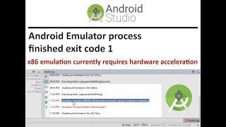 How to fix Error x86 Emulation currently requires Hardware Acceleration - Online Networks Solution