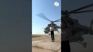 Военный #вертолёт чуть не сбил азербайджанскую журналистку телеканала CBC