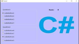 c# tutorial for beginners: How to get the sum of checked RadioButton Values