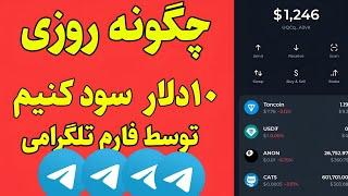 چطوری روزی ۱۰دلار با هر اکانت تلگرامی سود کنیم رازکه کسی نگفته|فارم تلگرامی