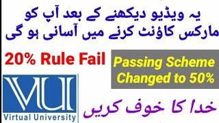 VU Final Term Passing Marks Criteria 2022 | Final Term main kitna marks wala pass hai