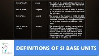 DEFINITIONS OF SI BASE UNITS