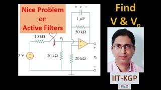 Problems on Active Filters - Complete Expression of Output Voltage -  GATE 2025 ECE/EE/EIE