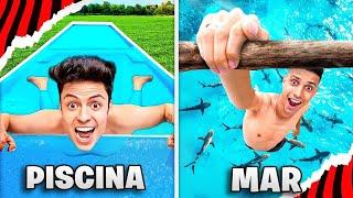 PISCINA vs BANHEIRA vs RIO vs MAR - DESAFIO AQUÁTICO!