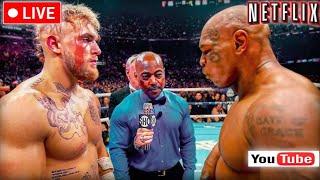 LIVE NOW|| JAKE PAUL VS MIKE TYSON|| Jake's head was bleeding from Tyson's hard punch in round 2