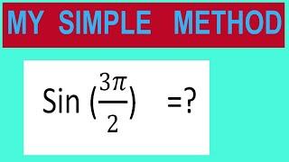 Find   trigonometry angle     Sin (3π/2)    =?