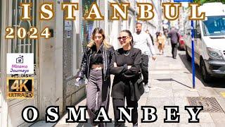 ISTANBUL CITY CENTER WALKING TOUR | TAKSIM SQUARE TO OSMANBEY METRO STATION | MAY 2024 | 4K 60FPS