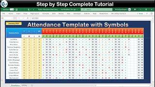 Stylish Attendance Tracker with Symbols in Excel