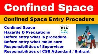 Confined Space Entry Procedure | Responsibilities of Supervisor/CSE Attendant/Entrant | CSEP