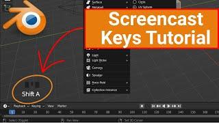 How to activate screencast keys blender