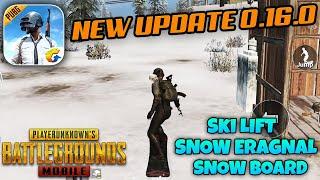 PUBG Mobile Update 0.16.0 Gameplay (Snow Eragnal, Snowboard, Ski Lift)