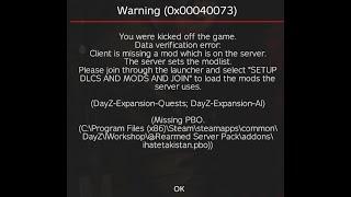 DayZ fix for error when connecting to any server