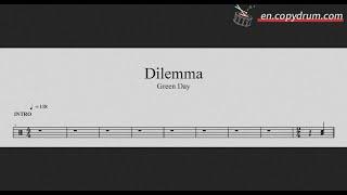 Green Day-Dilemma | Drum Score, Drum Sheet Music 