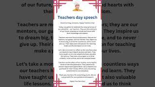 Teachers day speech | 10 lines on teachers day #teachersday2024  #teachersday_whatsapp_status #viral