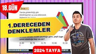 1. DERECEDEN DENKLEMLER | 18. GÜN #40GündeTYTmatematikkampı