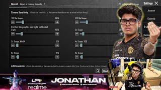 OMG  FINALLY JONATHAN REVELED HIS SENSITIVITY ON LIVE STREAM | JONATHAN GAMING SENSITIVITY