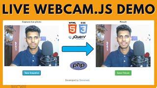 How to capture image from Webcam in JavaScript and upload image on server by using PHP | Webcam.js