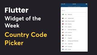 Country Code Picker || Flutter Widget of the week in Hindi/Urdu