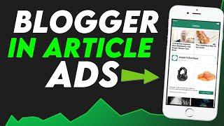 How to insert ads in blogger post